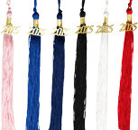 Solid graduation tassels in pink, royal blue, navy, black, white and red